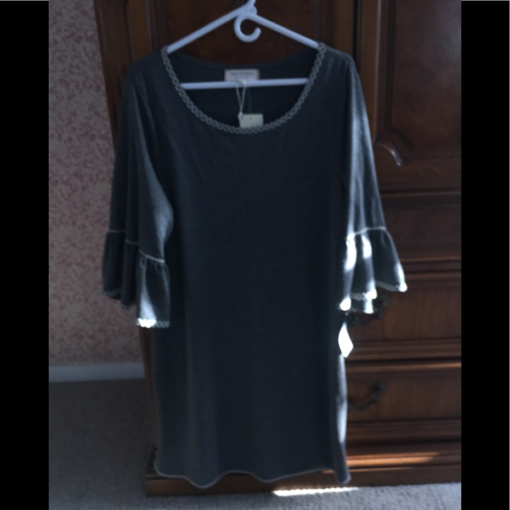 Grey, warm loose fitting dress